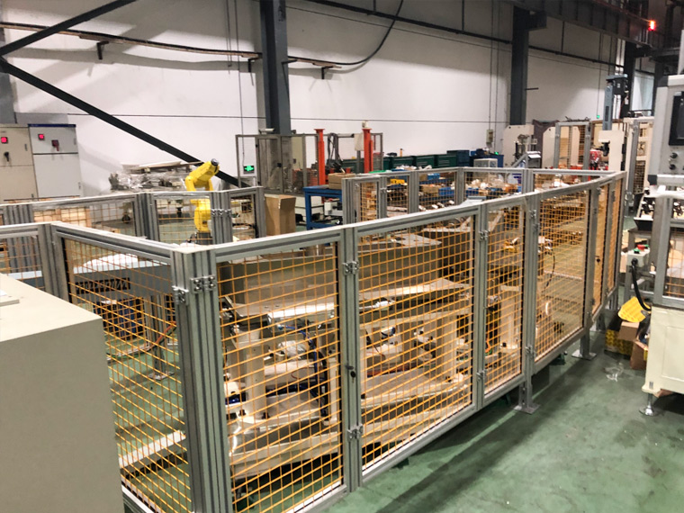 澳宏機(jī)器人安全圍欄易拆裝，安全堅固